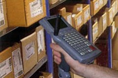 Hand held barcode scanner, making scanning barcodes for order picking easy and error free