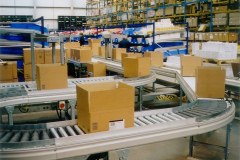 Warehouse management system transporting parcels around the warehouse quickly