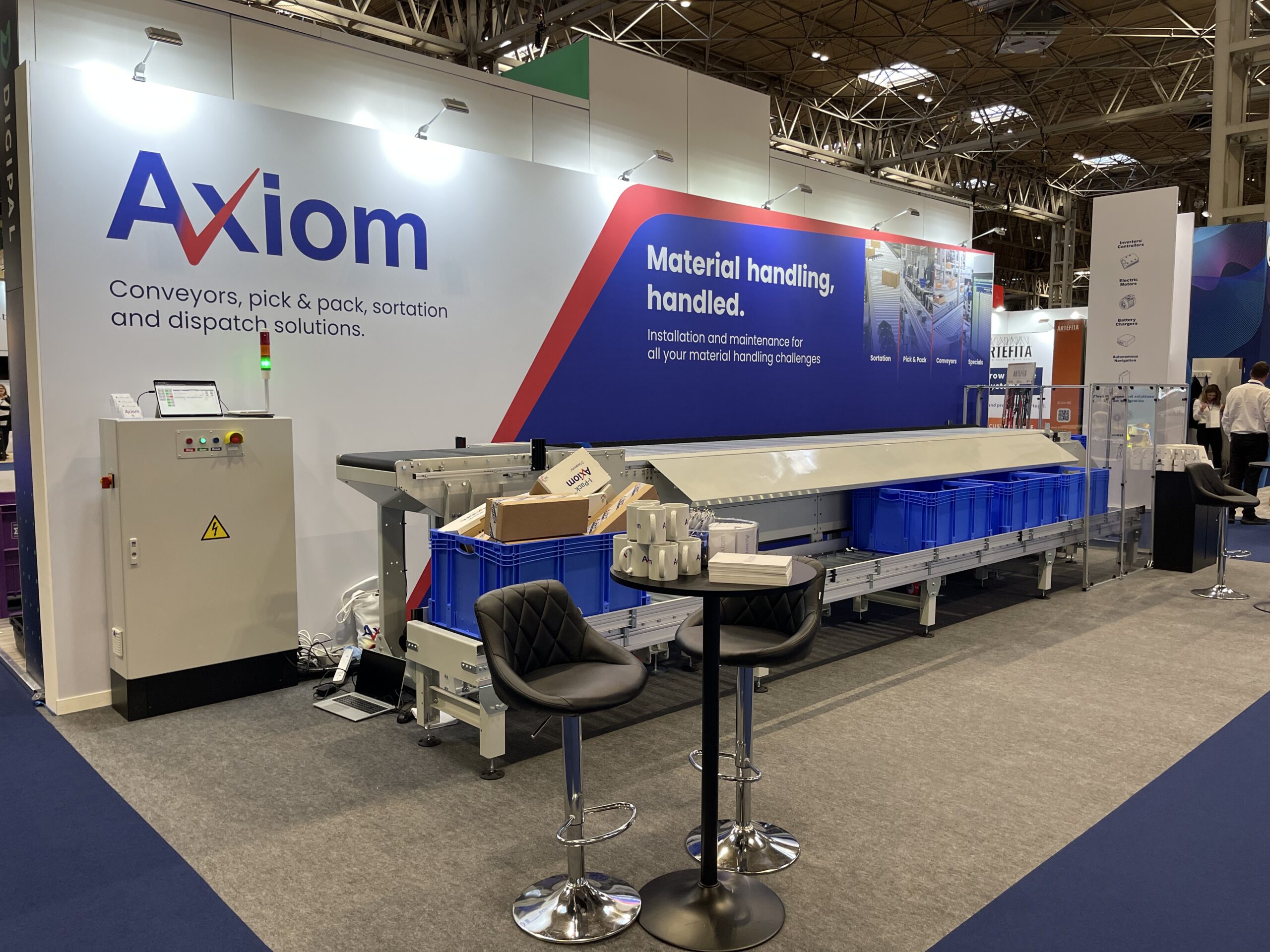 Axiom GB Ltd ASS-075 Sliding Shoe Sorter; Exhibition Stand